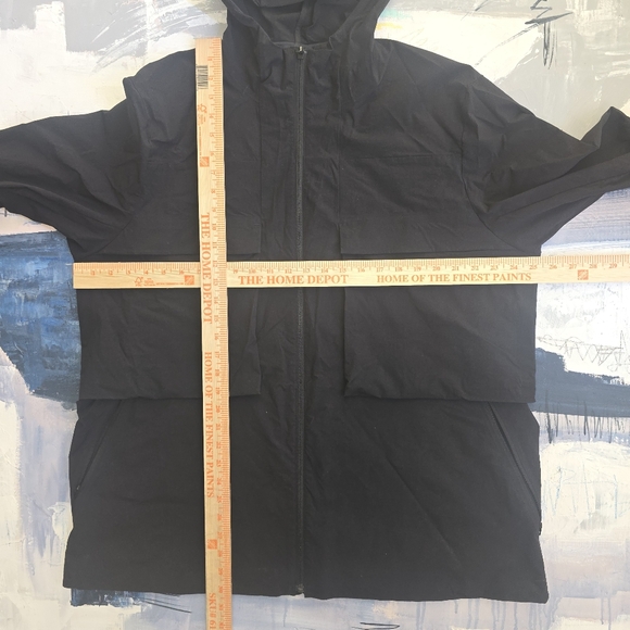 Lululemon Stretch Cargo Full Zip Jacket Black Sz XL Mens Hooded - Picture 4 of 4
